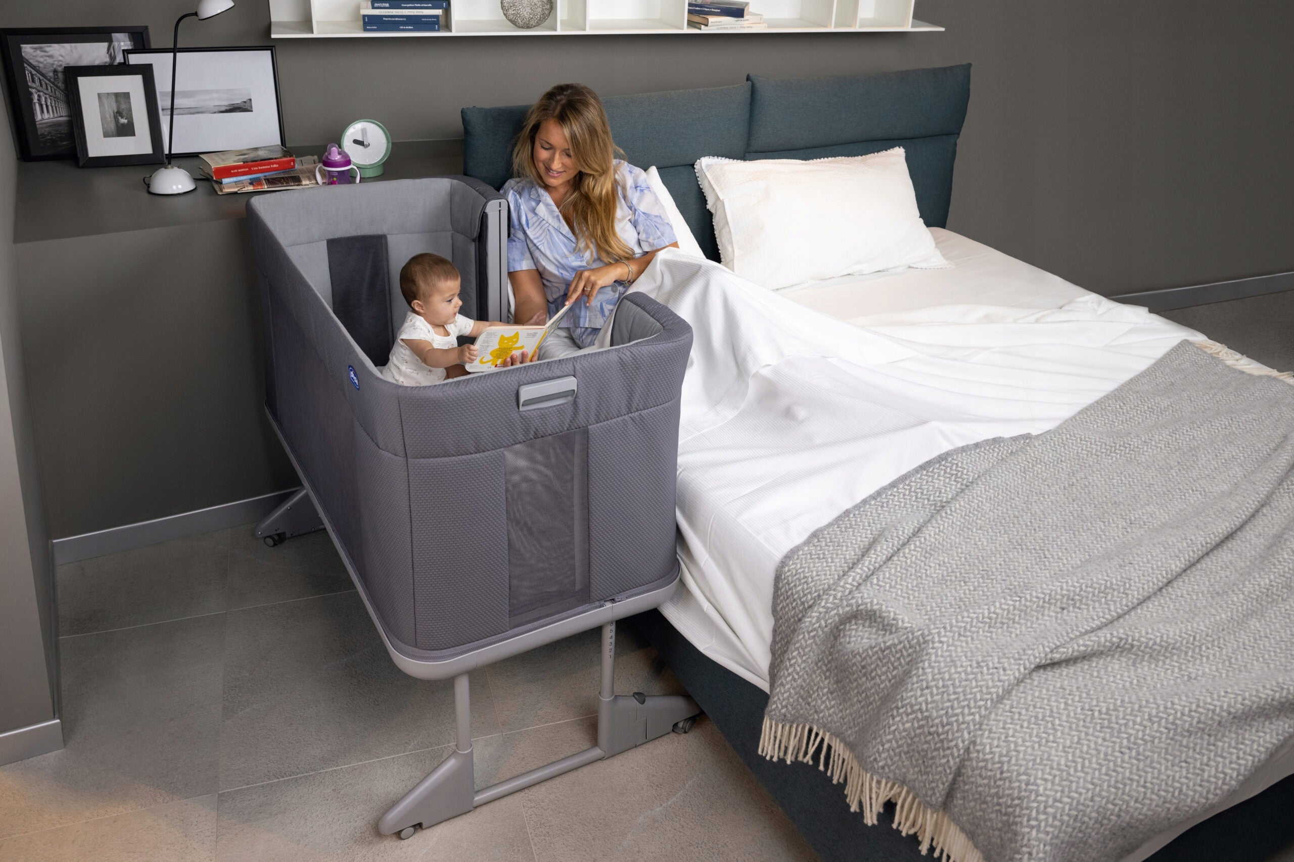 CHICCO NEXT2ME FOREVER MOON GREY - COT 3in1|0-22kg Brand Chicco