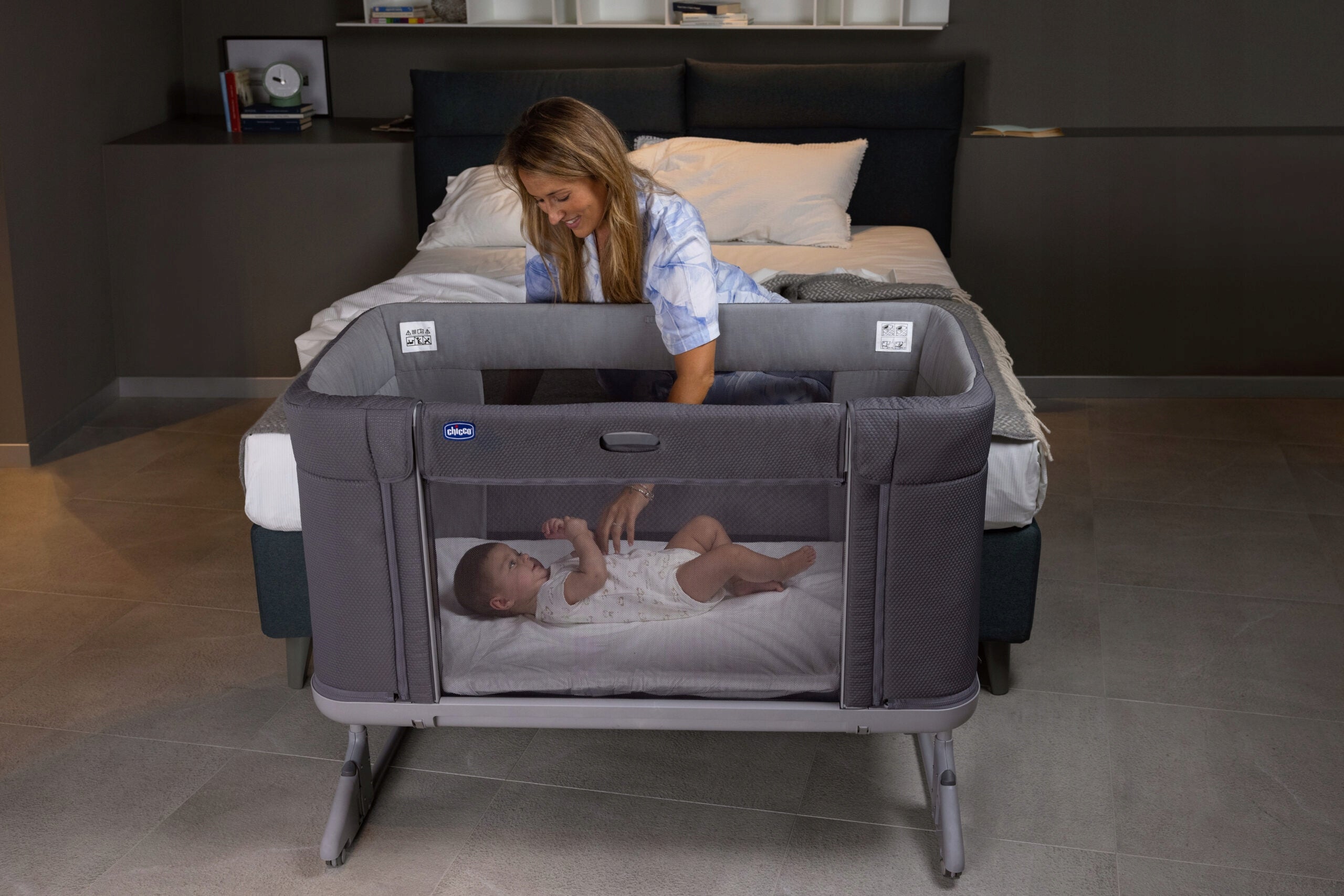 CHICCO NEXT2ME FOREVER MOON GREY - COT 3in1|0-22kg Color gray