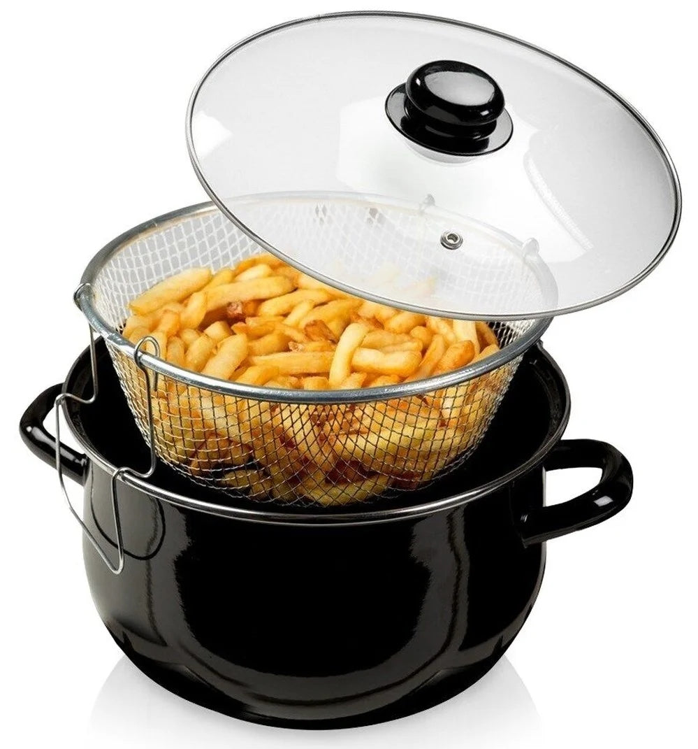 CHICKEN DONUT FRIES POT WITH STRAINER 4 L Brand Nava