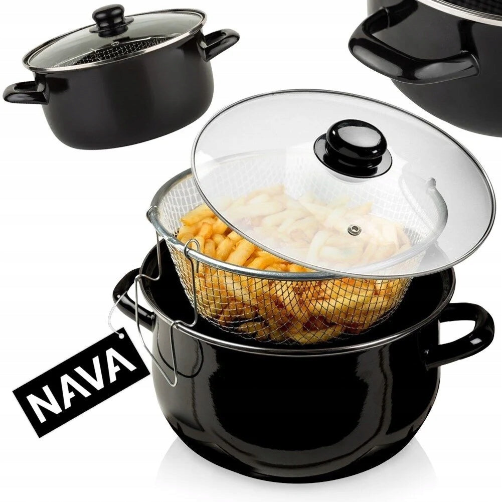 CHICKEN DONUT FRIES POT WITH STRAINER 4 L
