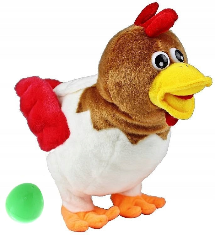 CHICKEN LAYING EGGS DANCES INTERACTIVE PLUSH * SINGS SPEAKS in Polish PL
