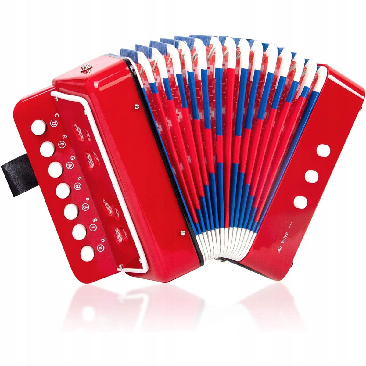 CHILDREN'S ACCORDION 10-KEY MINIATURE MUSICAL INSTRUMENT BUTTON Packaging status original