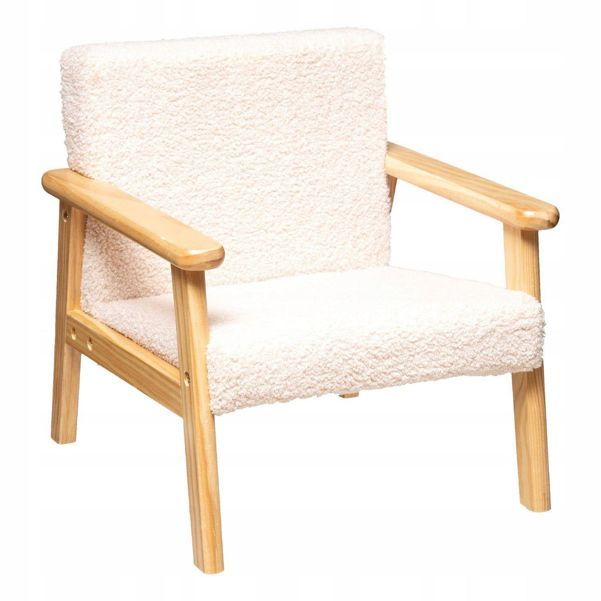 CHILDREN'S ARMCHAIR WHITE SOFT FOR CHILDREN'S ROOM SMALL ARMCHAIR