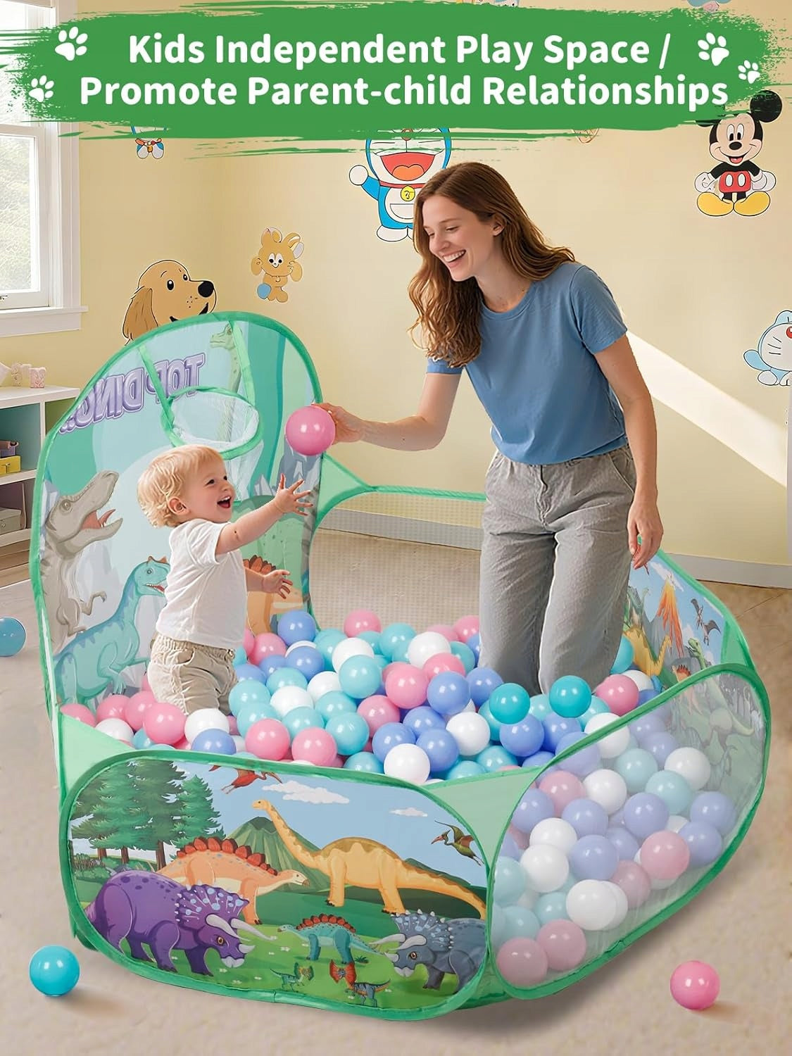 CHILDREN'S BALL POOL WITH BASKETBALL HOOP 120CM FOLDING DRY Packaging status original
