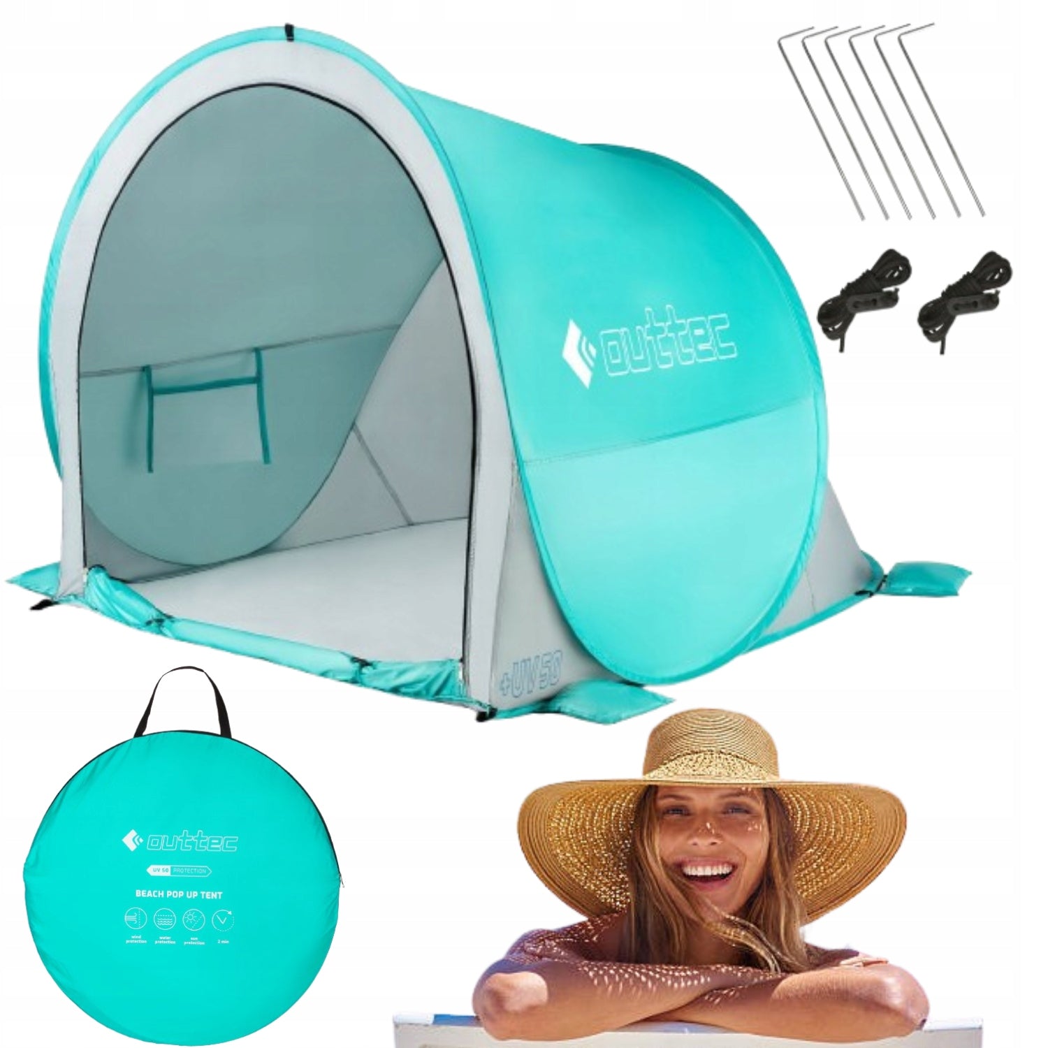 CHILDREN'S BEACH TENT SELF-FOLDING TO THE BEACH LARGE UV50 FOR BABIES