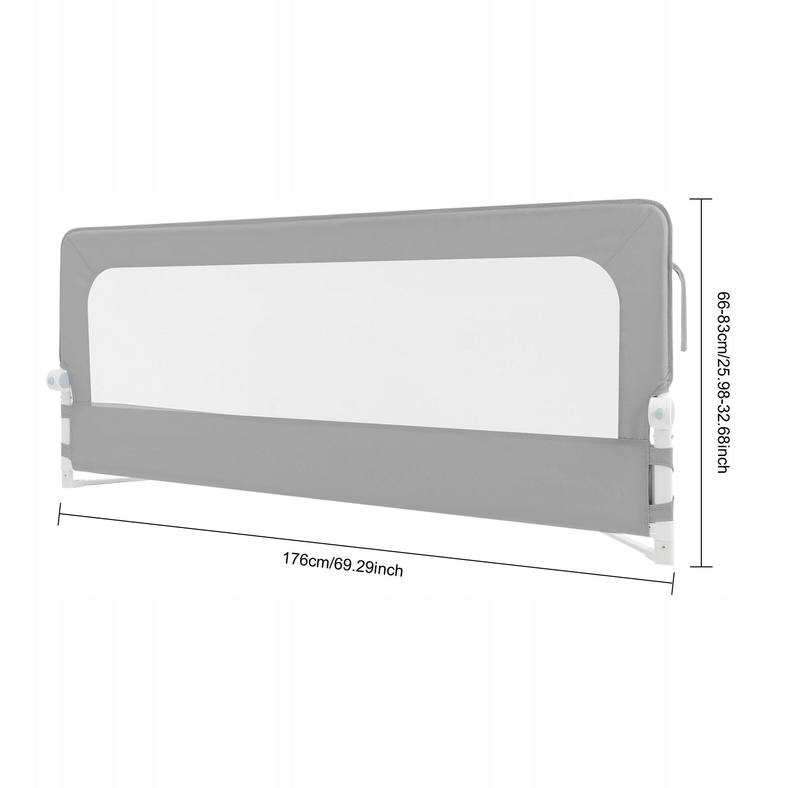 CHILDREN'S BED RAIL 66-83CM ADJUSTABLE & FOLDABLE BED RAIL FOR TODDLERS Packaging status original