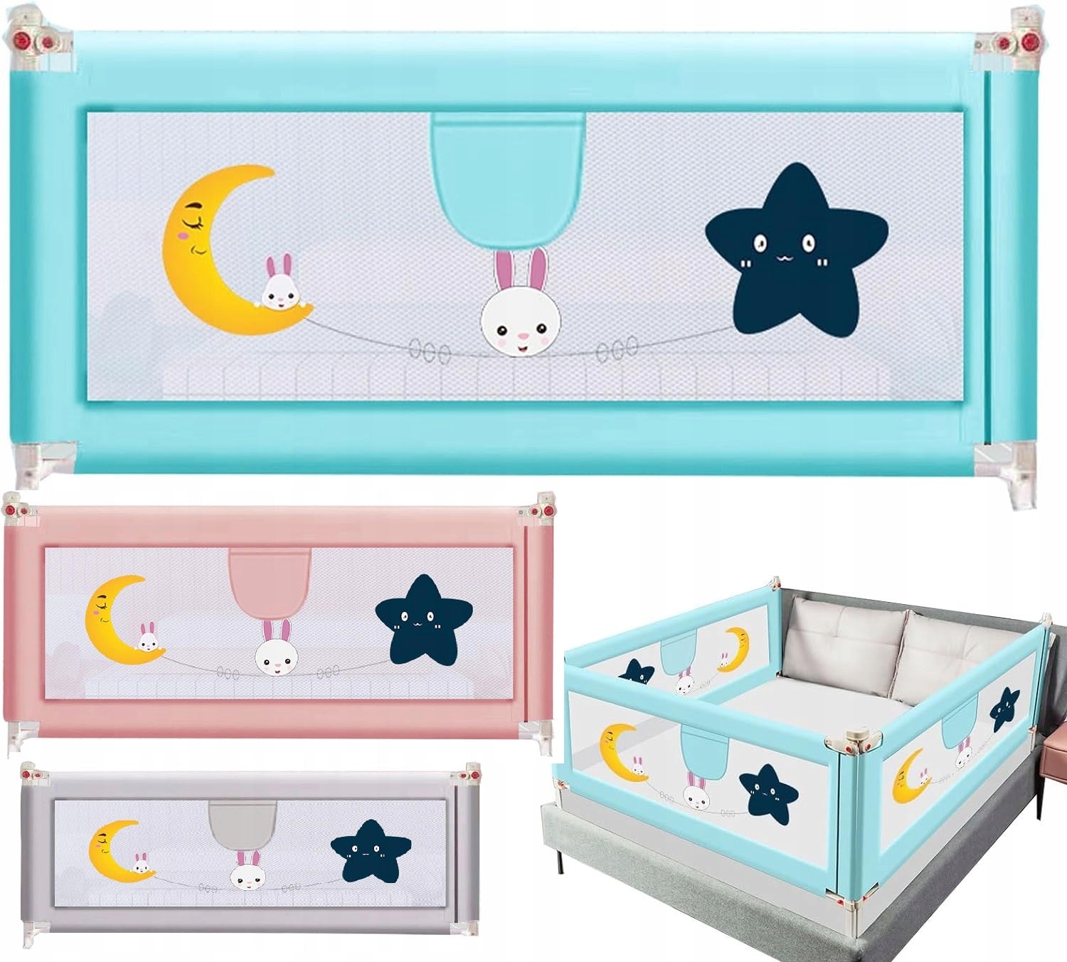 CHILDREN'S BED SAFETY BARRIER Protective Lock 160 180 200C