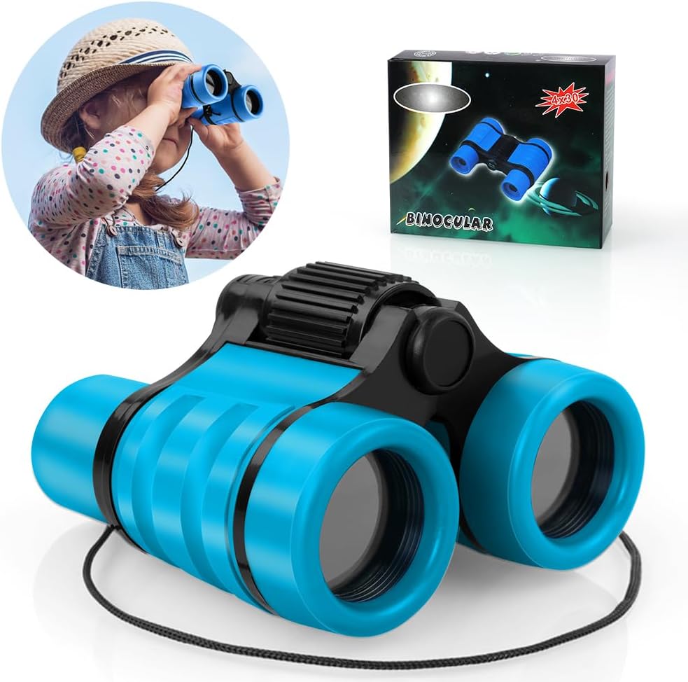 CHILDREN'S BINOCULARS 4X30 EDUCATIONAL OUTDOOR TOY GIFT BLUE