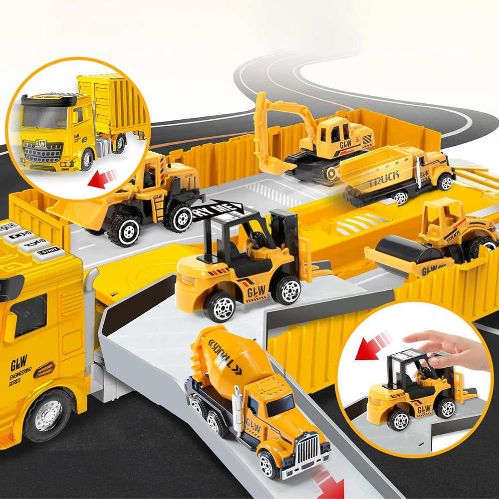 CHILDREN'S CAR, CONSTRUCTION VEHICLE SET 3 TO 7 YEARS TRUCK EXCAVATOR Packaging status original