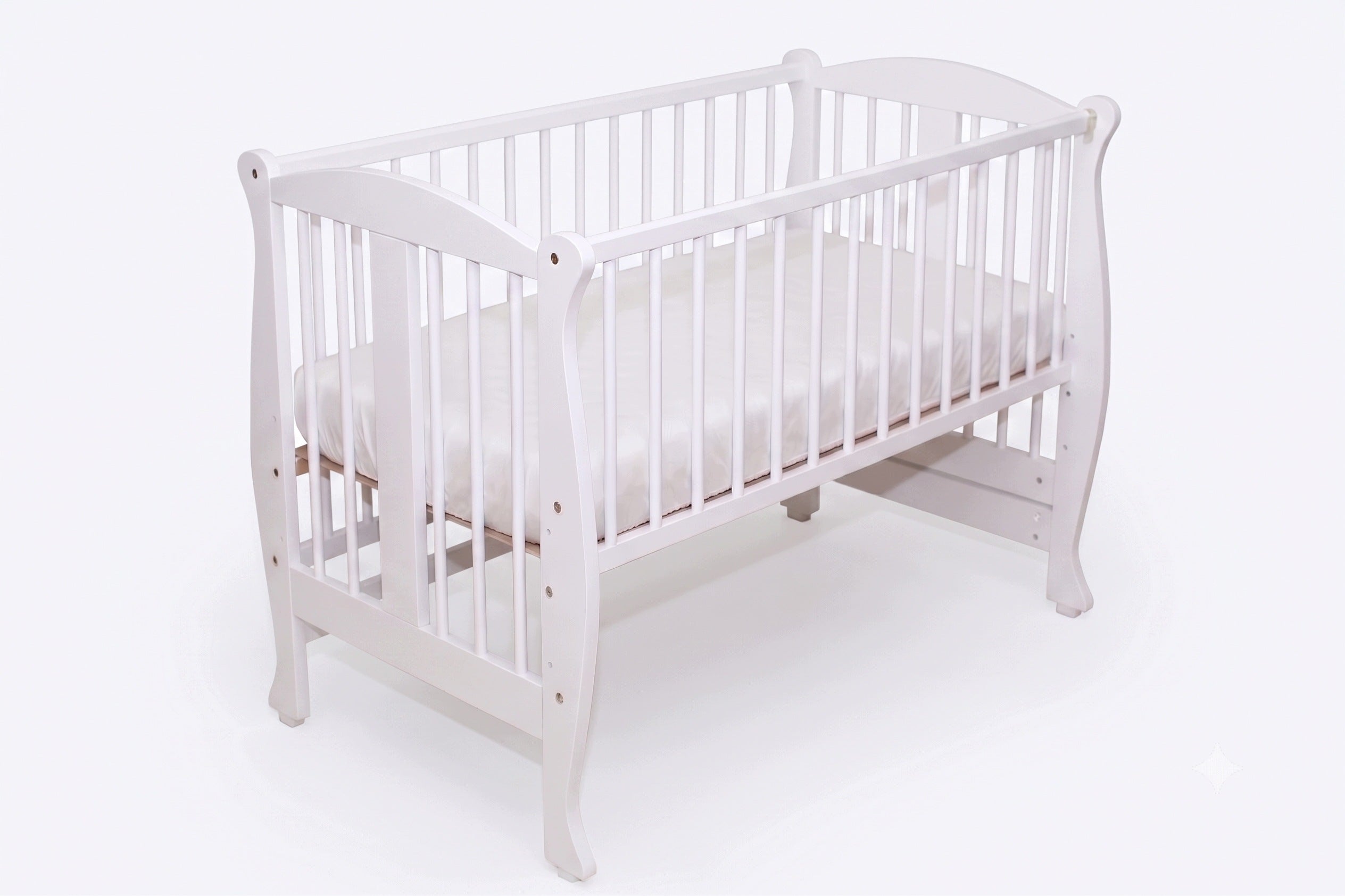CHILDREN'S COT WOODEN 120x60 BEECH OPENING SIDE GRACE Manufacturer code BM-54