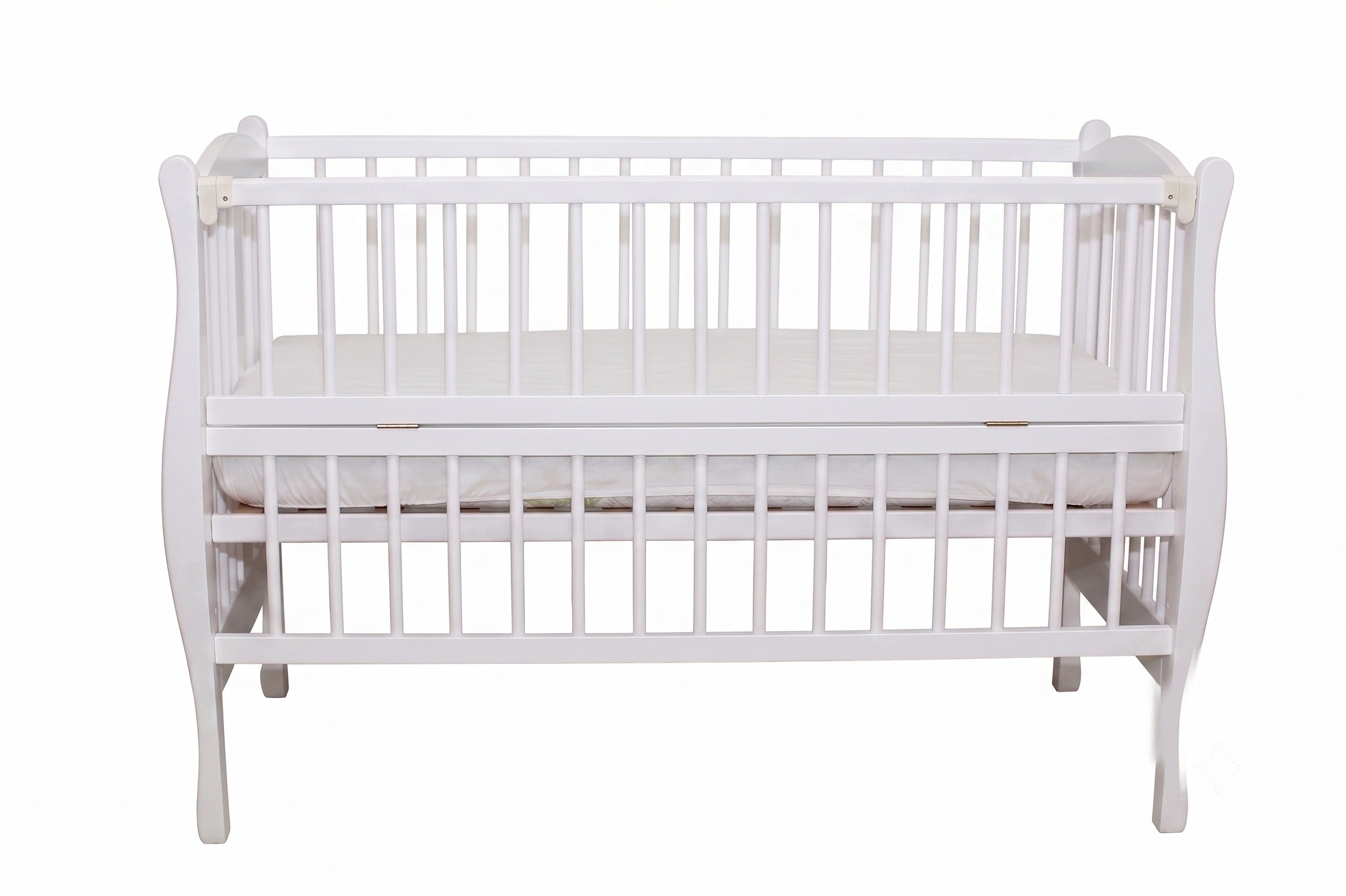 CHILDREN'S COT WOODEN 120x60 BEECH OPENING SIDE GRACE