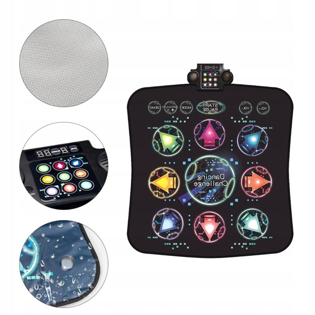 CHILDREN'S DANCE MAT INTERACTIVE GAME 8 SONGS LED ARROW 3-12 YEARS