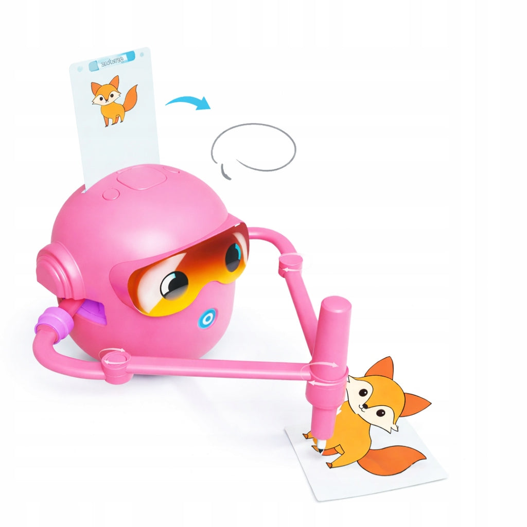 CHILDREN'S DRAWING ROBOT TOY WITH RECHARGEABLE BATTERY 100 EDUCATIONAL CARDS