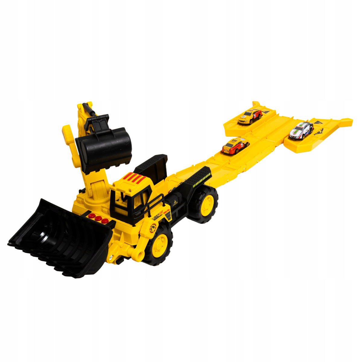 CHILDREN'S EXCAVATOR FOLDING LAUNCHER 2in1 TRACK LED SOUND + 6 x RESORAKI Brand click4TOYS