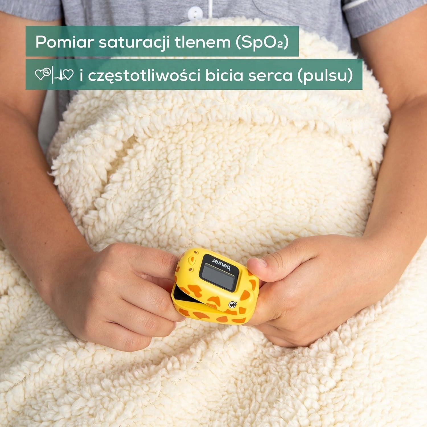 CHILDREN'S FINGER PULSE OXIMETER WITH LED DISPLAY AND COVER Manufacturer code 3606236021603