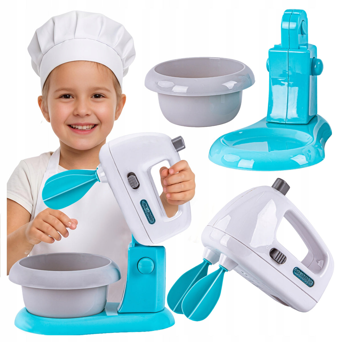 CHILDREN'S FOOD PROCESSOR DK Mixer Rotary Stirrers Bowl Light Sound