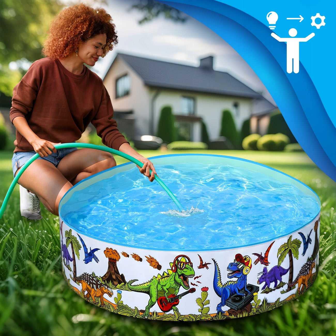 CHILDREN'S GARDEN EXPANSION POOL BESTWAY FOR CHILDREN LARGE ROUND 183X38CM Brand Bestway