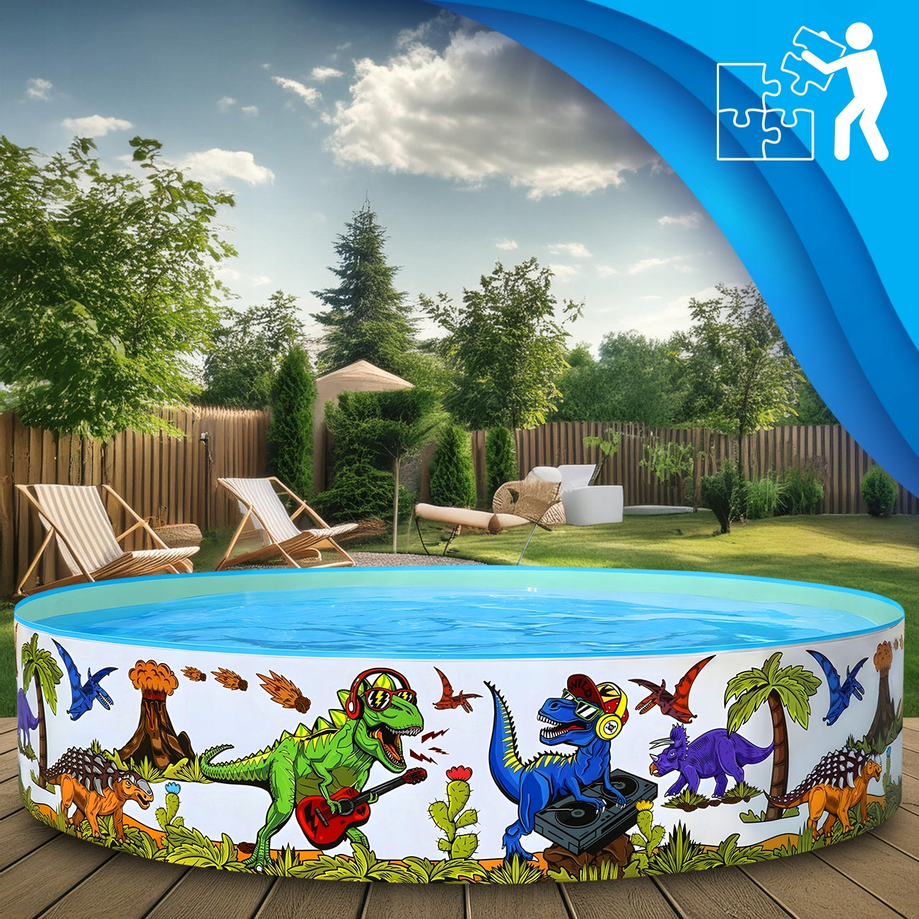 CHILDREN'S GARDEN EXPANSION POOL BESTWAY FOR CHILDREN LARGE ROUND 183X38CM Manufacturer code BASEN ROZPOROWY DLA DZIECI OGRODOWY NA OGRÓD