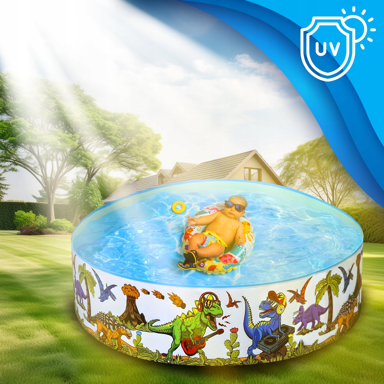 CHILDREN'S GARDEN EXPANSION POOL BESTWAY FOR CHILDREN LARGE ROUND 183X38CM Series BASEN DLA DZIECKA NA LATO NA OGRÓD DUŻY