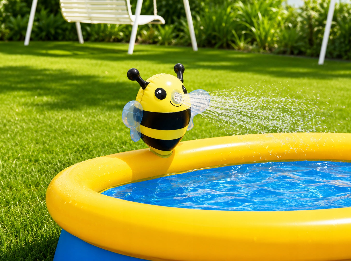 CHILDREN'S GARDEN POOL INFLATABLE CIRCLE WITH SHOWER BEE 150x42 CM Brand SunClub