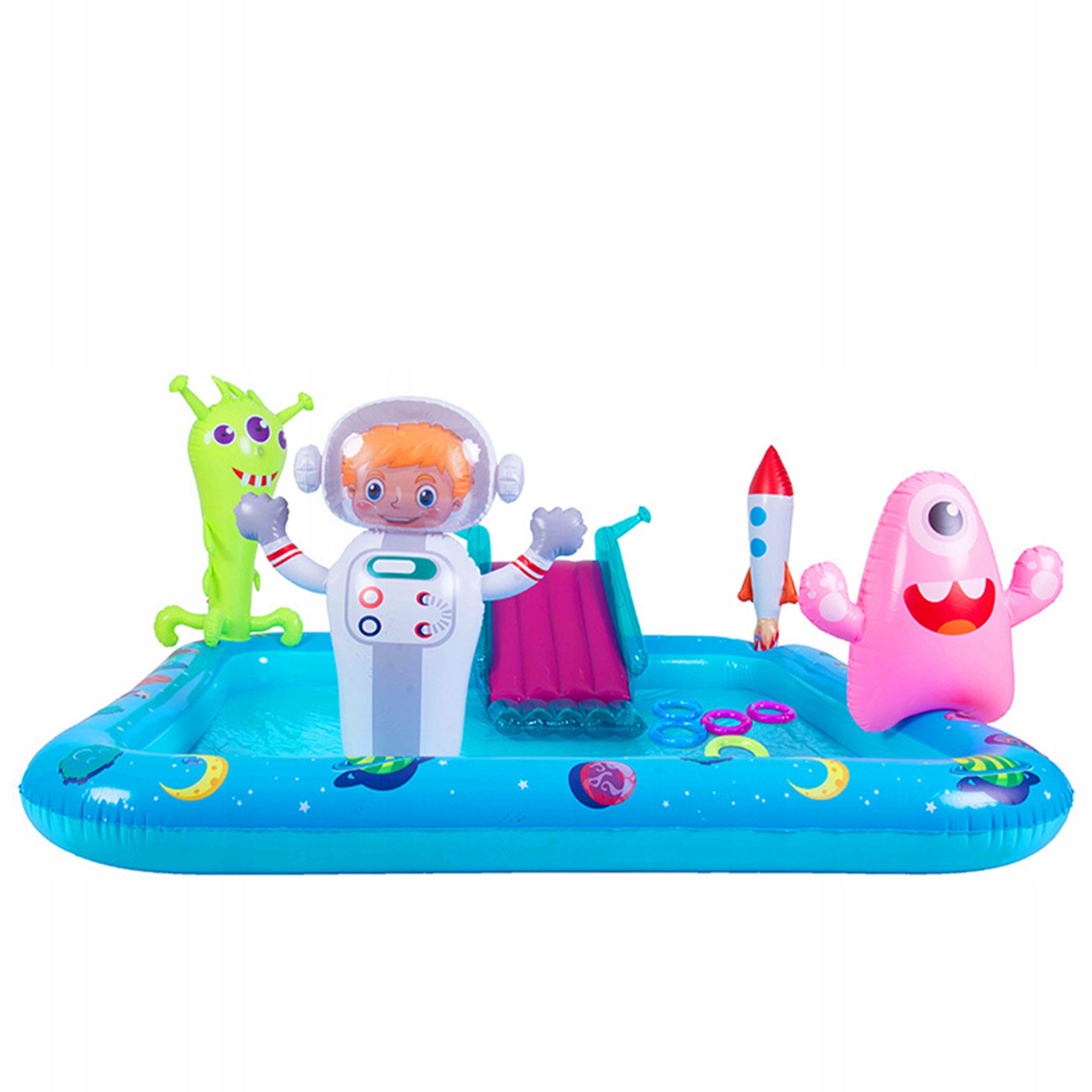 CHILDREN'S GARDEN POOL WITH SHOWER SLIDE WATER PARK RECTANGULAR Height 101 cm