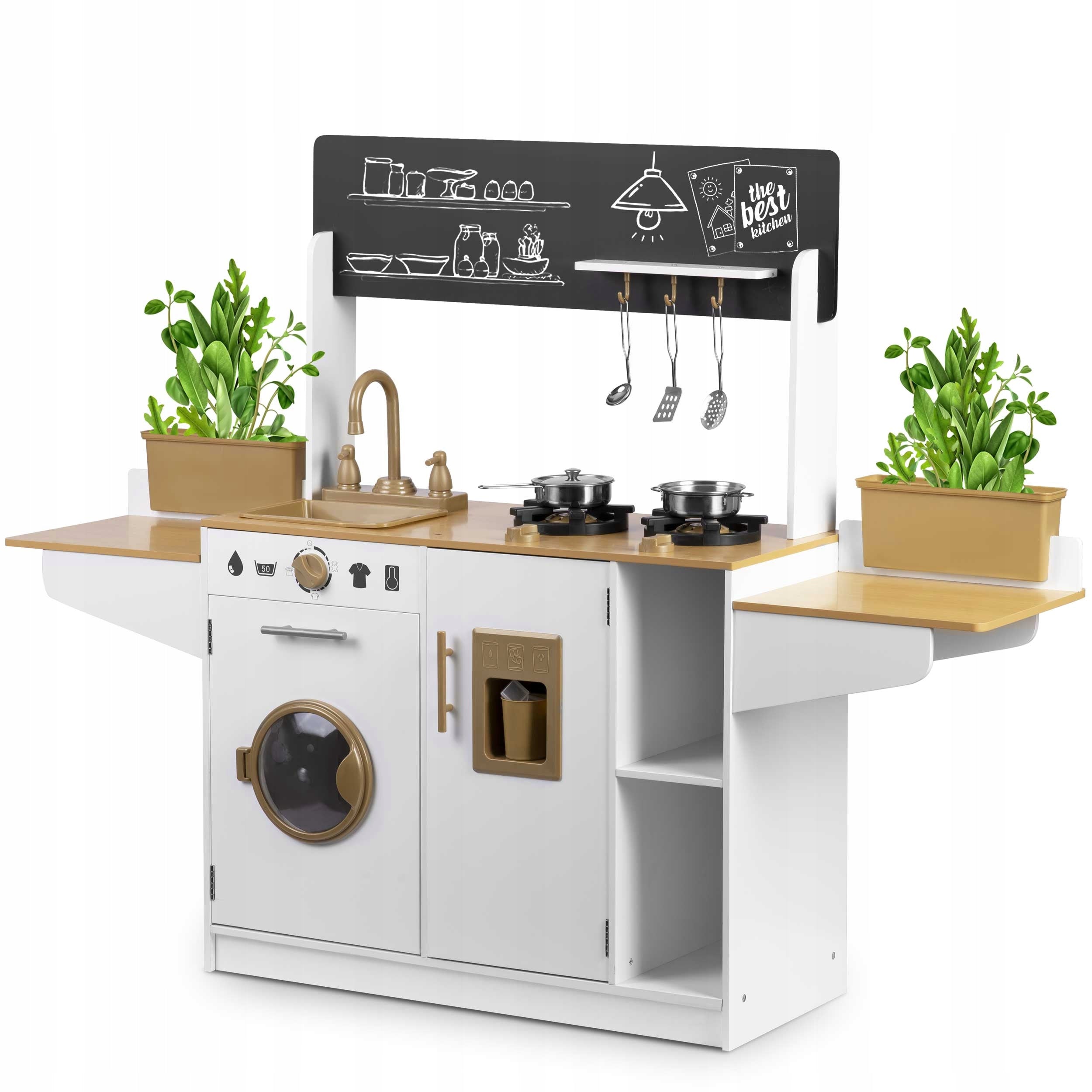 CHILDREN'S KITCHEN WOODEN SET LARGE KITCHEN XXL + ACCESSORIES POTS Manufacturer code 7836
