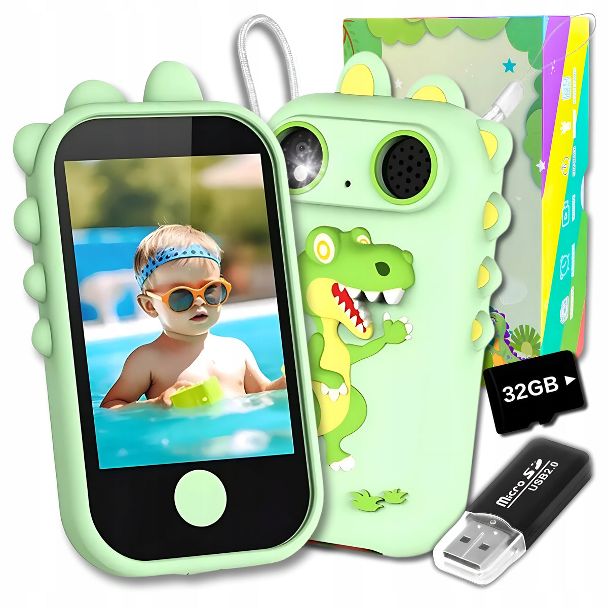 CHILDREN'S PHONE TOY DIGITAL CAMERA EDUCATIONAL CAMERA + 32GB CARD