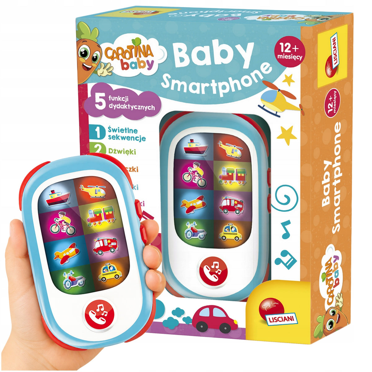 CHILDREN'S PHONE Toy Teaching SMARTPHONE Electric from 12 MC Brand Lisciani