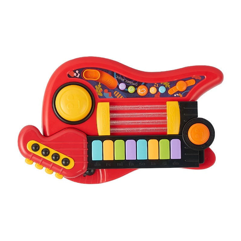 CHILDREN'S PIANO GUITAR MUSICAL INSTRUMENT SOUNDS FOLDING LIGHT 2in1 Packaging status original
