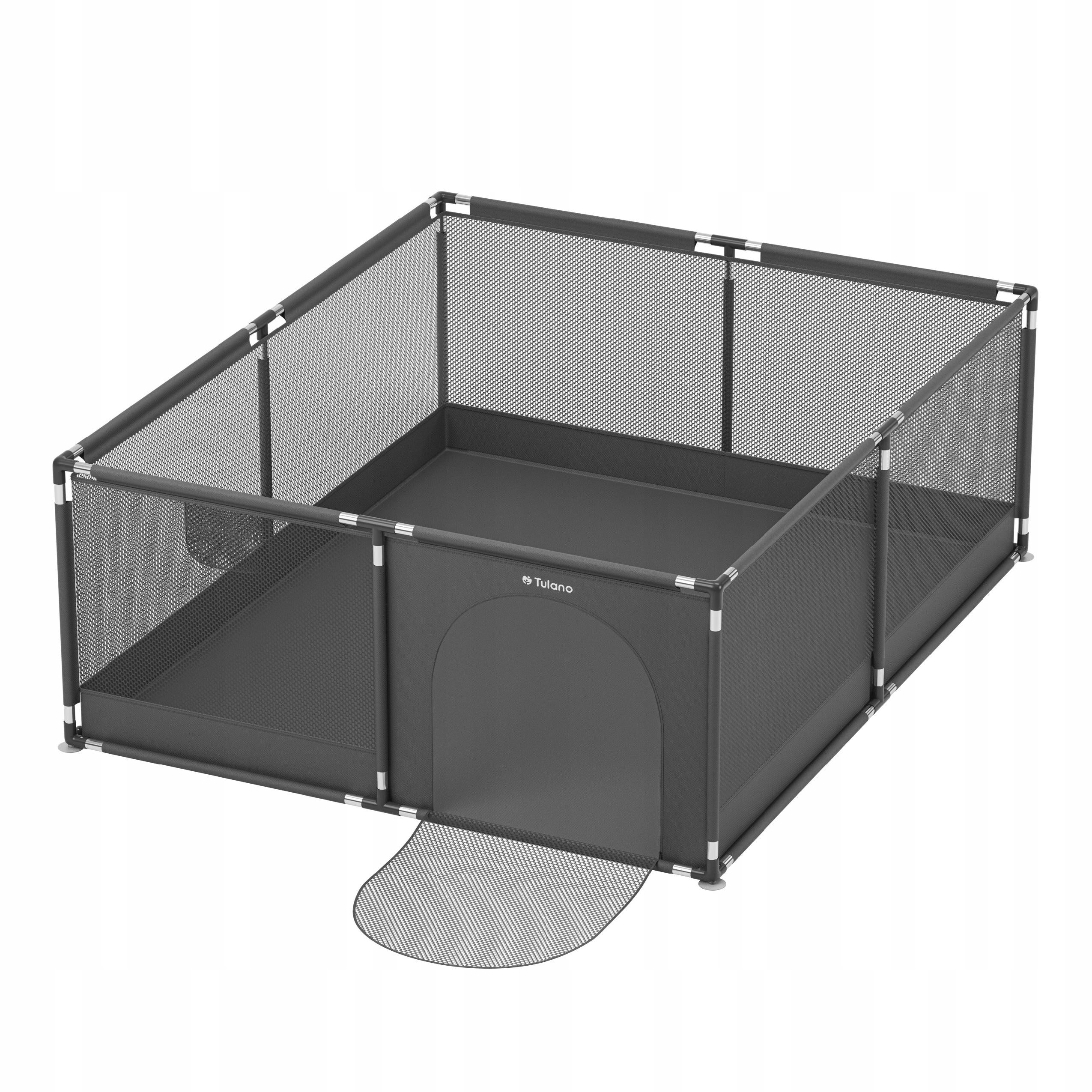 CHILDREN'S PLAYPEN FOLDING DRY POOL SQUARE TOYS GRAPHITE 150CM X 180CM Brand no brand