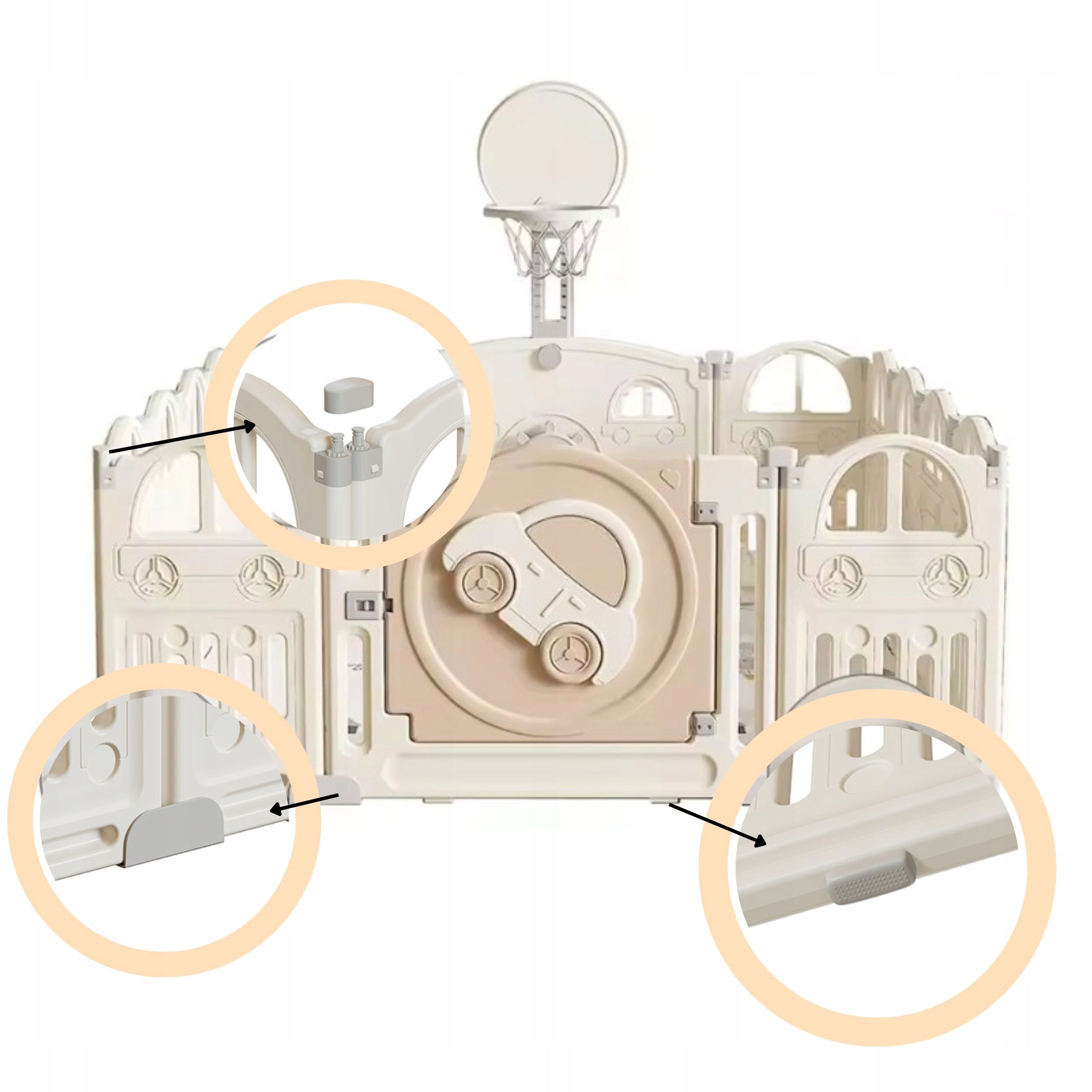 CHILDREN'S PLAYPEN FOLDING SQUARE TOYS FOR CHILDREN DRY POOL + 50 BALLS Manufacturer code kojec dziecięcy składany plac zabaw + piłki