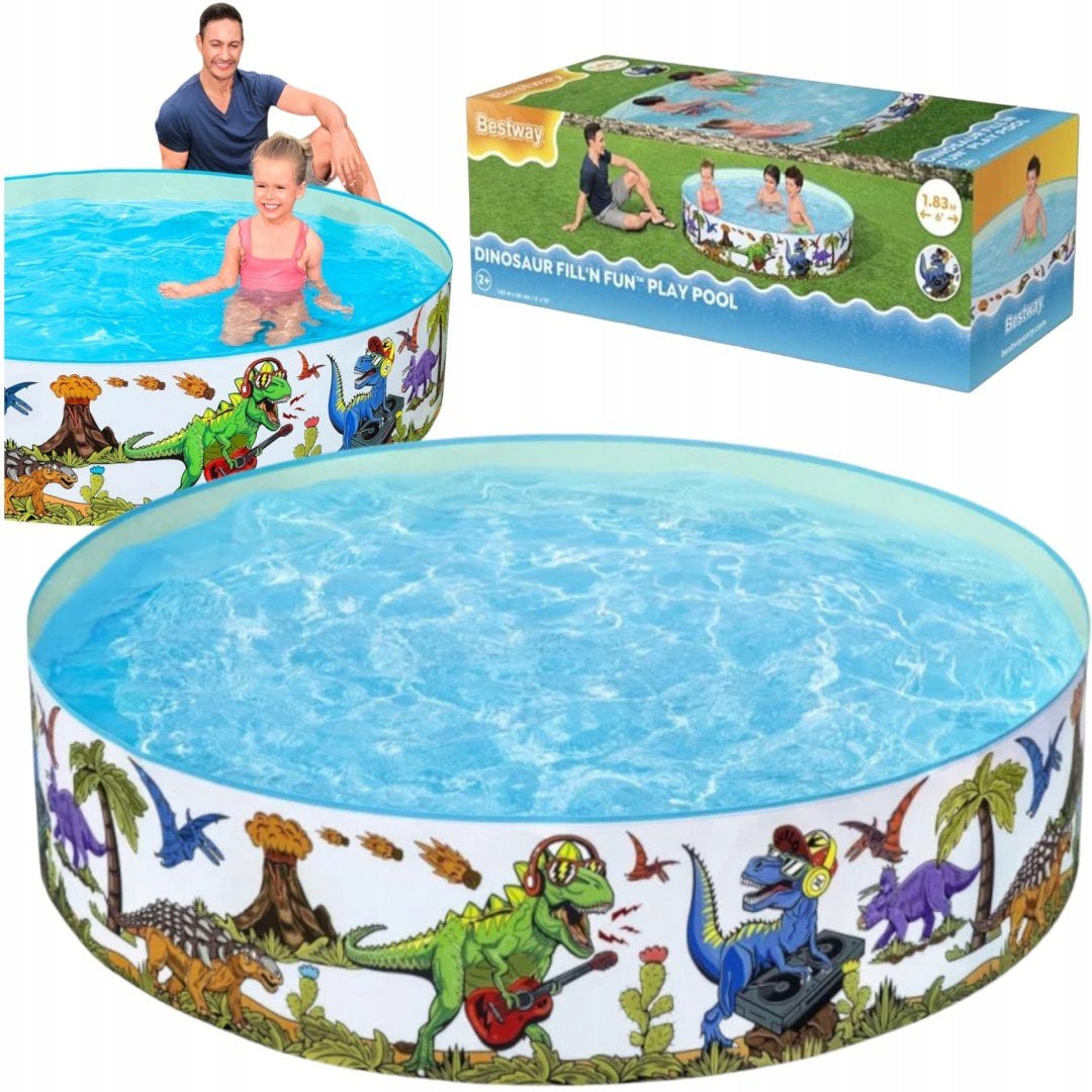 CHILDREN'S POOL GARDEN EXPANSION ROUND SHOWER TRAY 183x38cm BESTWAY
