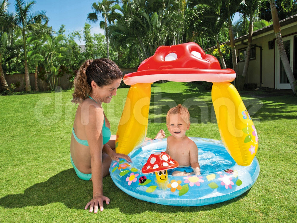 CHILDREN'S POOL INFLATABLE GARDEN SHOWER TRAY INTEX Muchomor 102 x 89 cm > Color multicolor
