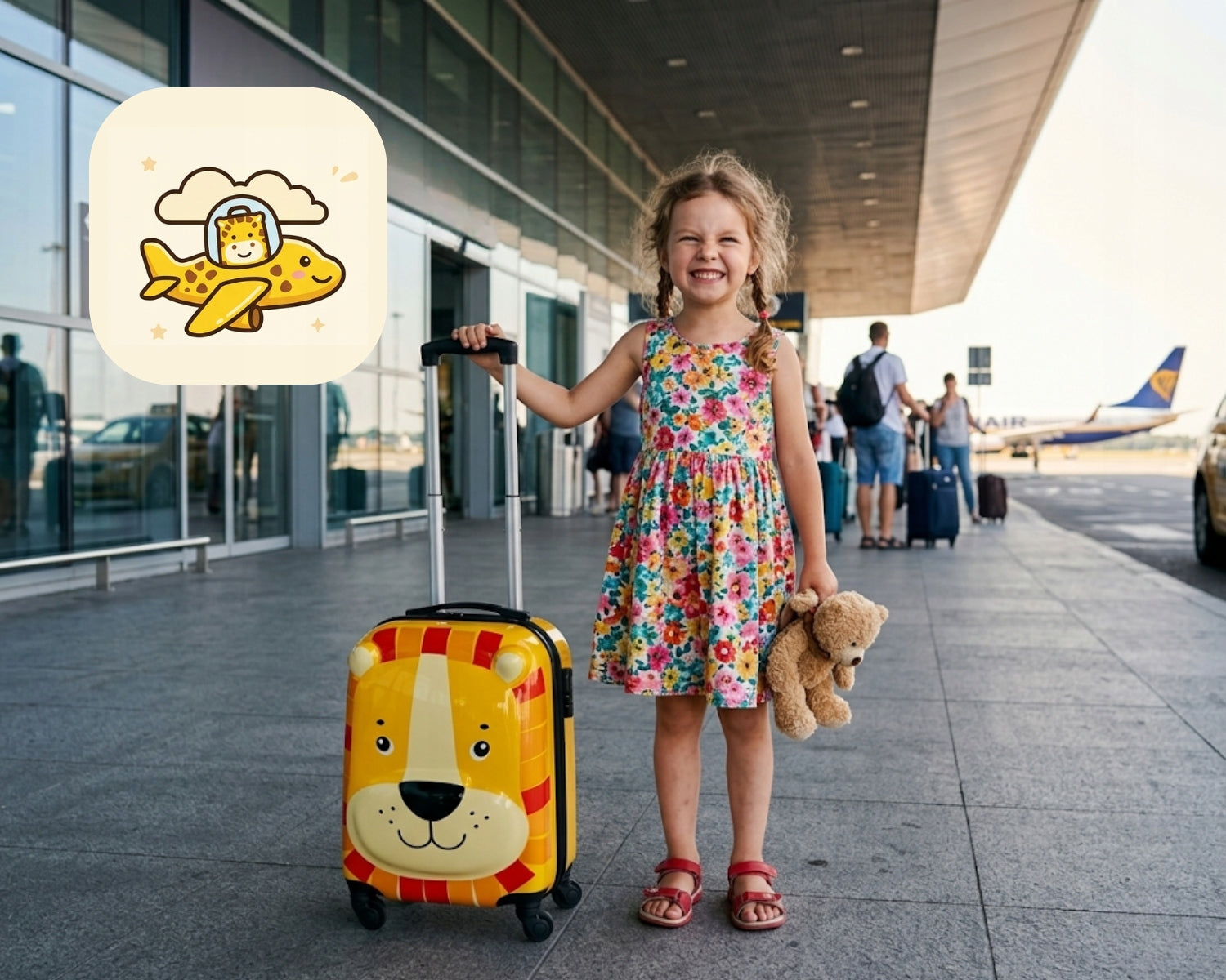CHILDREN'S SUITCASE SMALL TRAVEL CABIN FOR CHILDREN ON WHEELS TIGER Manufacturer code KX3963