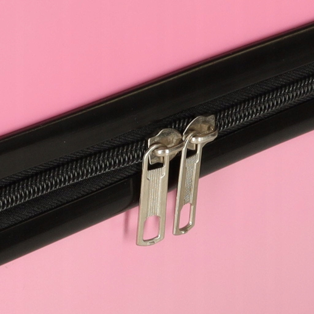 CHILDREN'S TRAVEL CABIN SUITCASE FOR CHILDREN ON WHEELS CAT PINK Width (longer edge) 31 cm