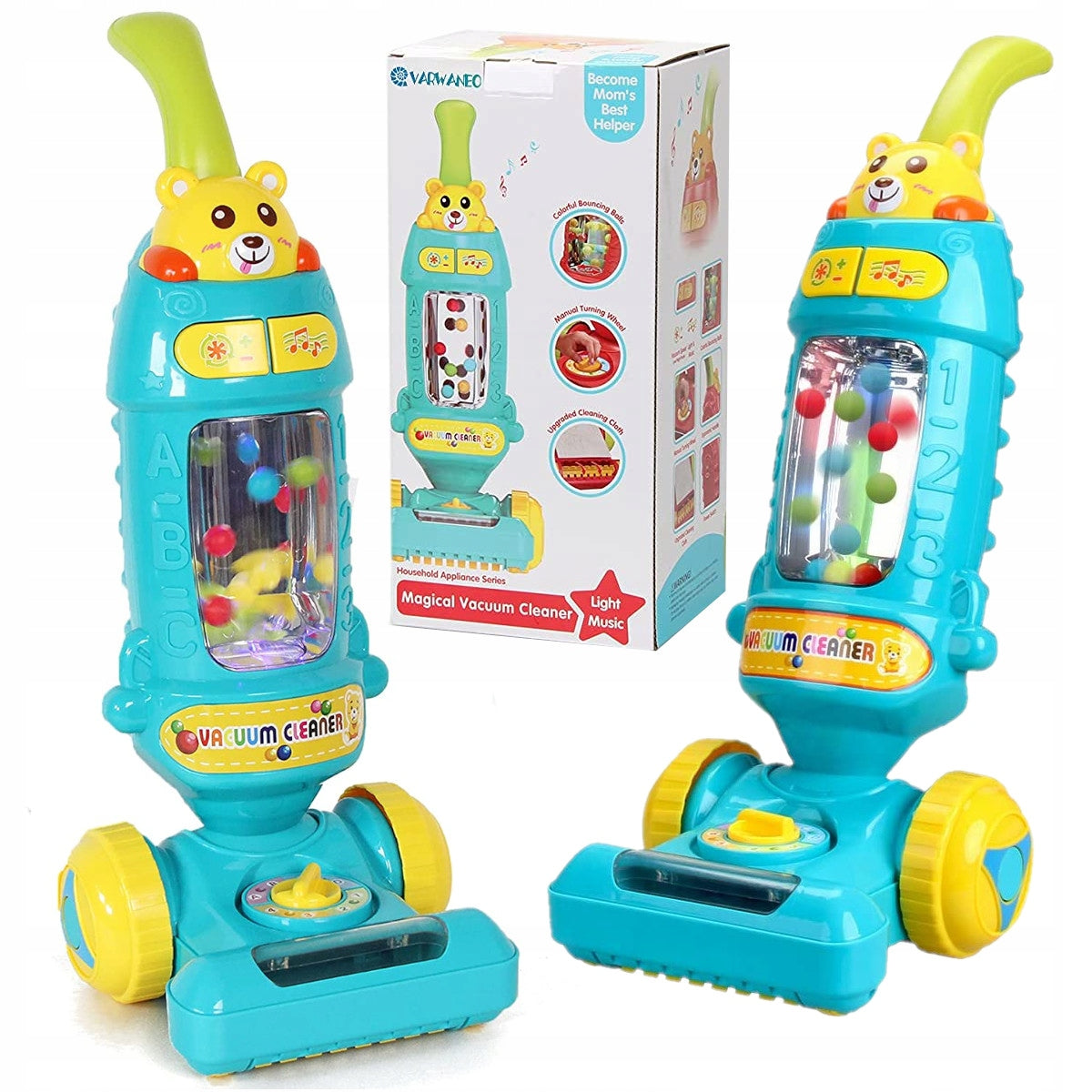 CHILDREN'S VACUUM CLEANER VERTICAL INTERACTIVE Spin Balls SOUNDS Light Manufacturer code U358N