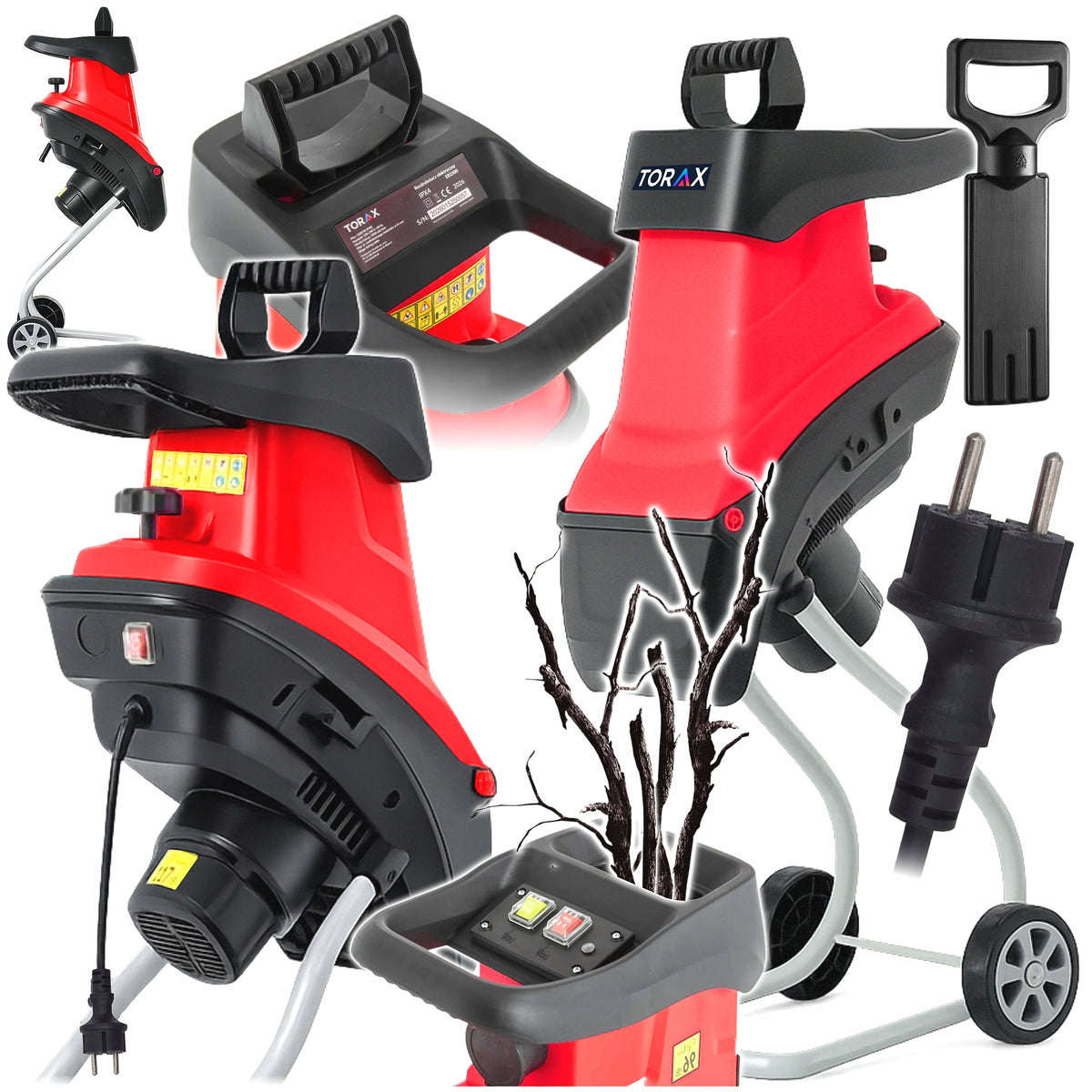 CHIPPER ELECTRIC SHREDDER FOR DISC BRANCH STRONG 3500W 45mm + BAG