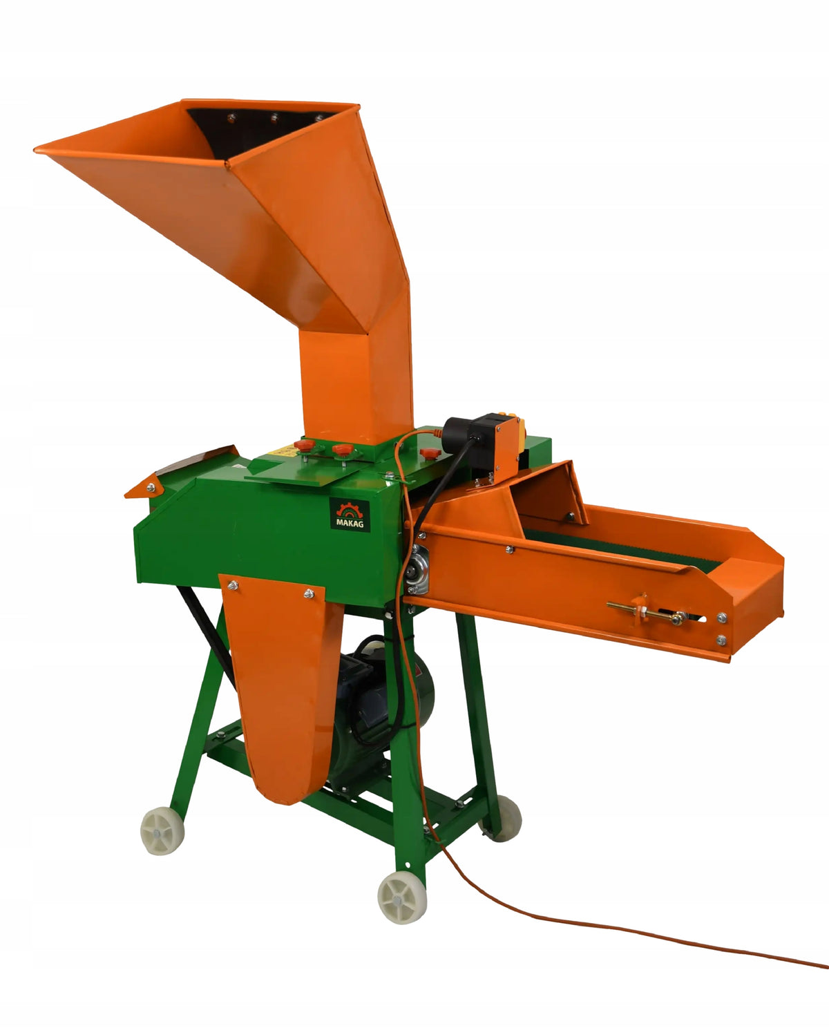CHIPPER SHREDDER FORAGE HARVESTER WITH CONVEYOR AND TOP SLOT FOR COMPOST