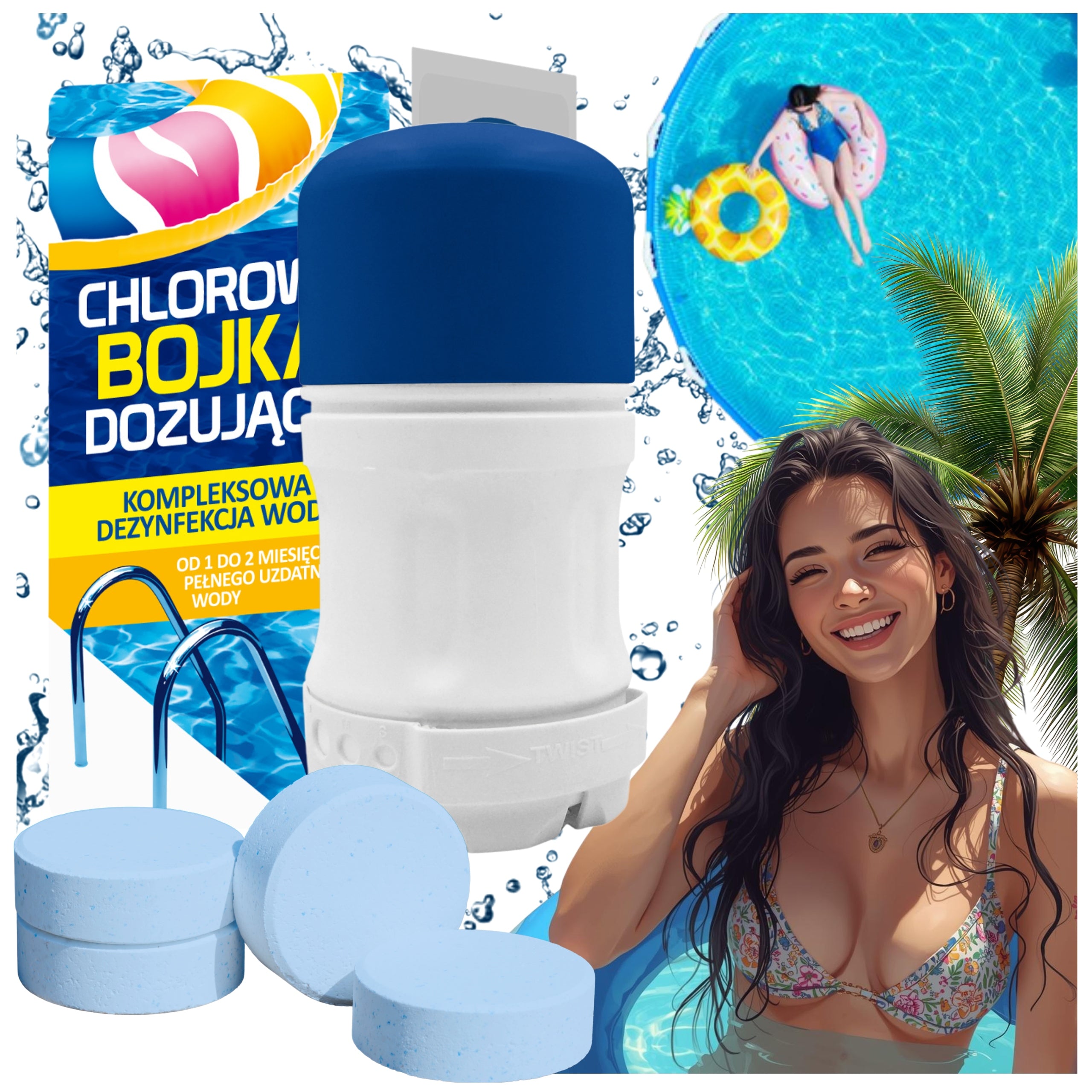 CHLORINE DOSING BUOY TABLETS POOL CHEMISTRY GAMIX