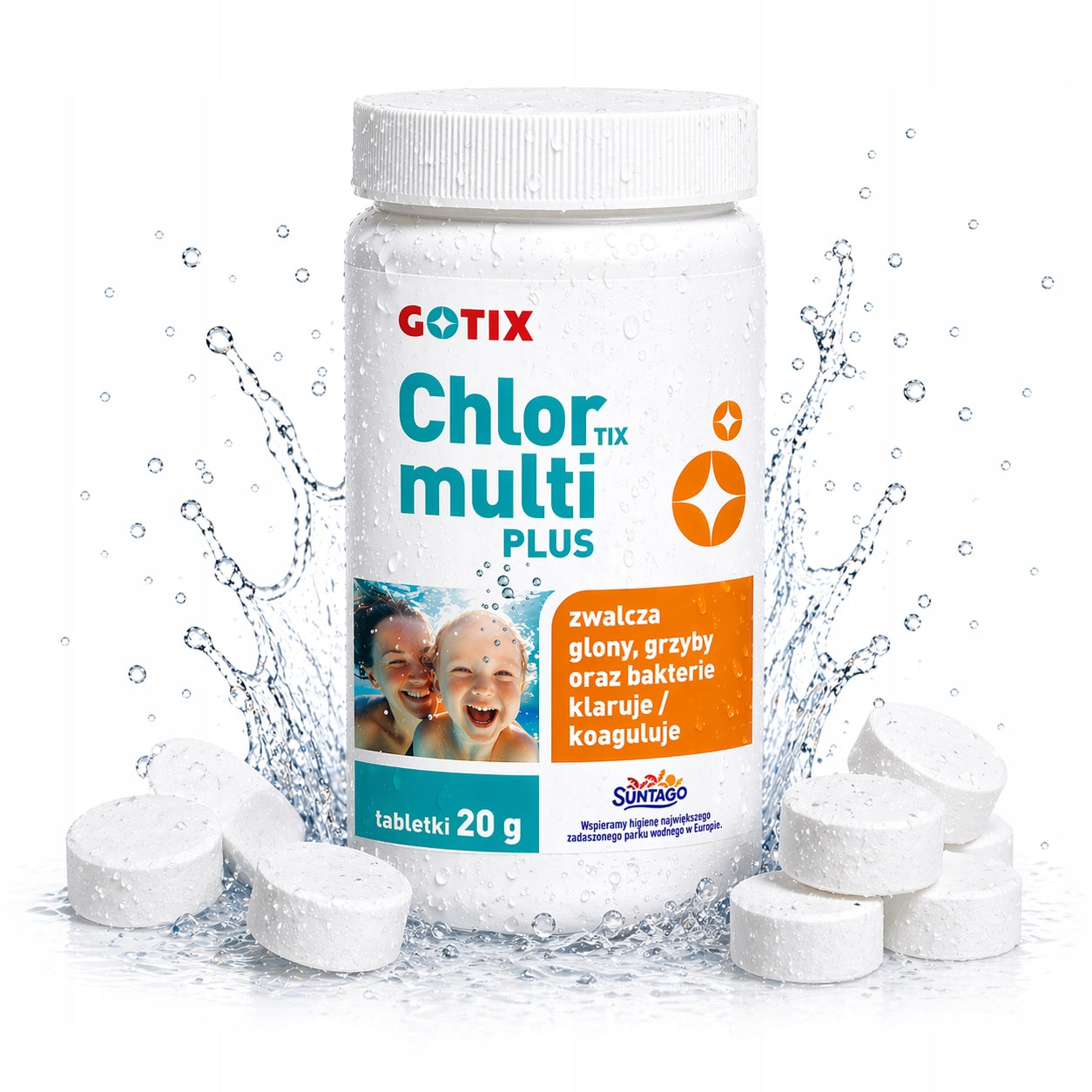 CHLORINE FOR POOL JACUZZI Multifunction tablets1kg 20g SPA POOL CHEMISTRY Packaging status original
