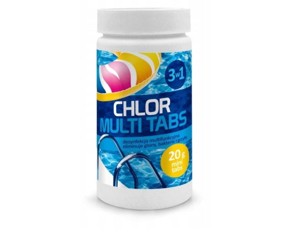 CHLORINE FOR SWIMMING POOL JACUZZI GAMIX MULTI TABLETS 1KG 50X 20G POOL CHEMISTRY Packaging status original