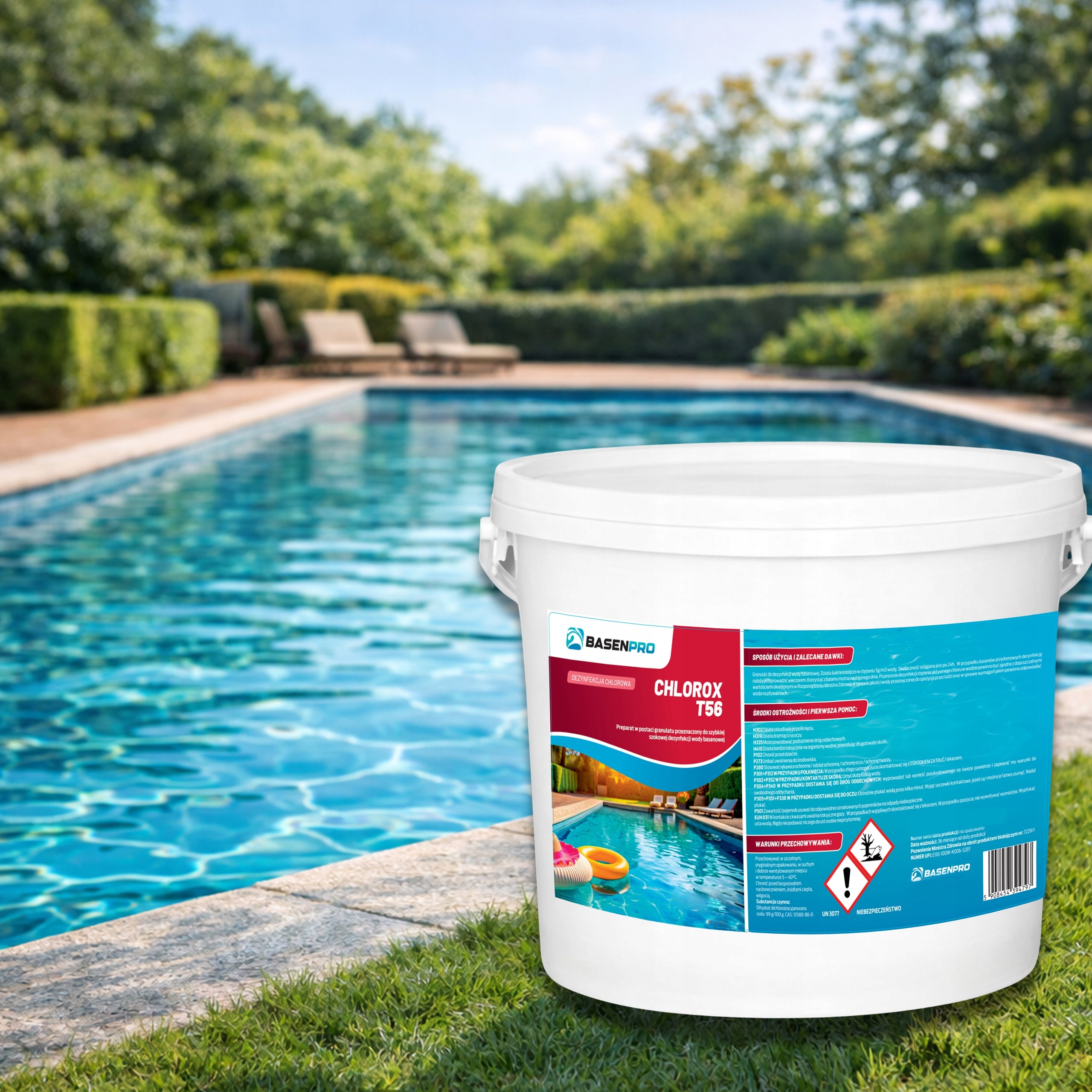 CHLORINE POOL SHOCK GRANULES POOL CHEMISTRY POOL DISPENSION 5KG Product form granules