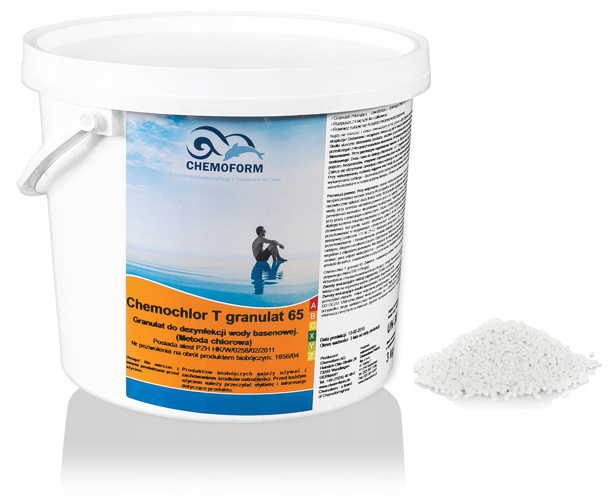 CHLORINE SHOCK T65 for Rapid Water Disinfection in Swimming Pool Jacuzzi Chemoform 3kg Packaging status original