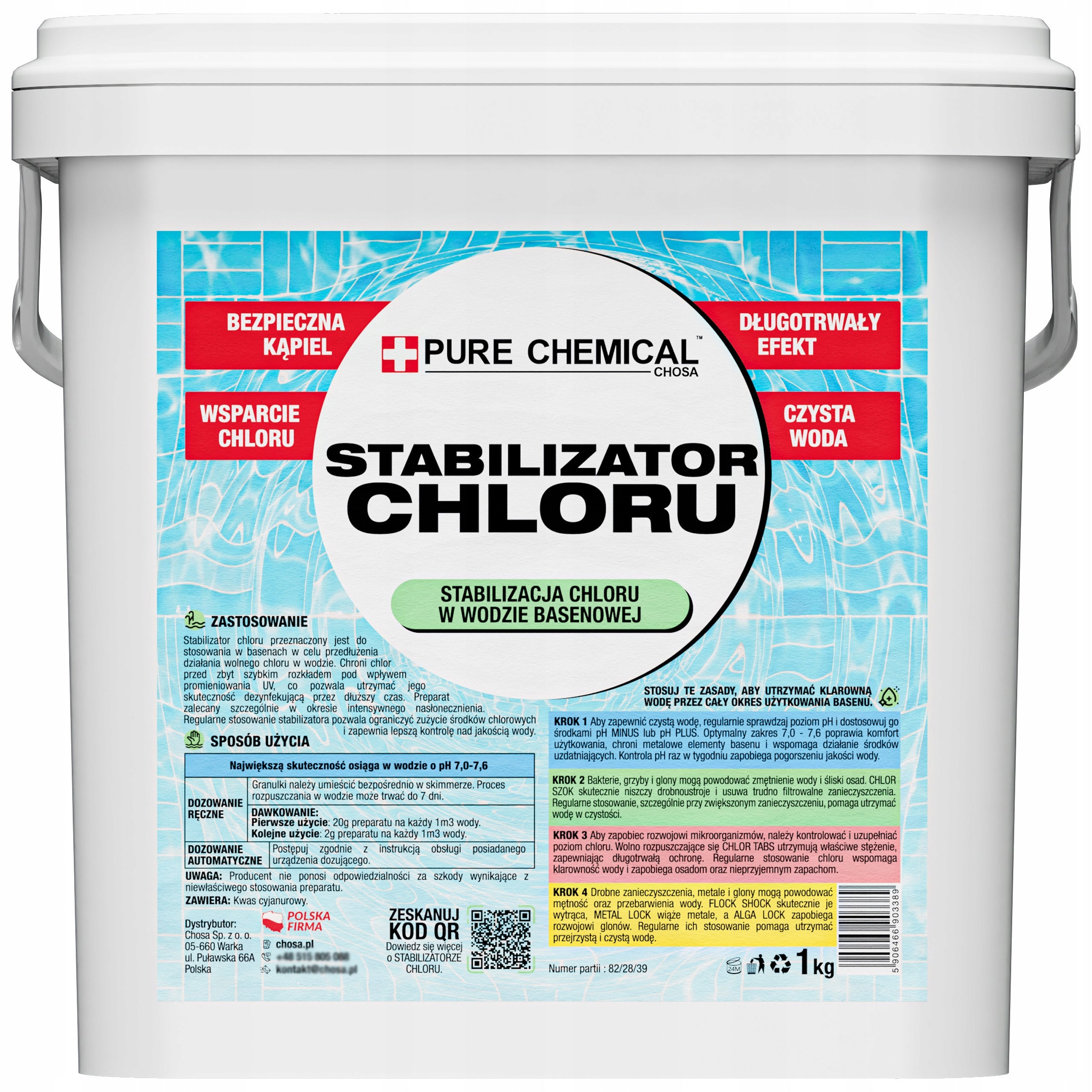 CHLORINE STABILIZER ODOR MINIMIZATION AND REDUCTION OF CHLORINE CONSUMPTION 1kg