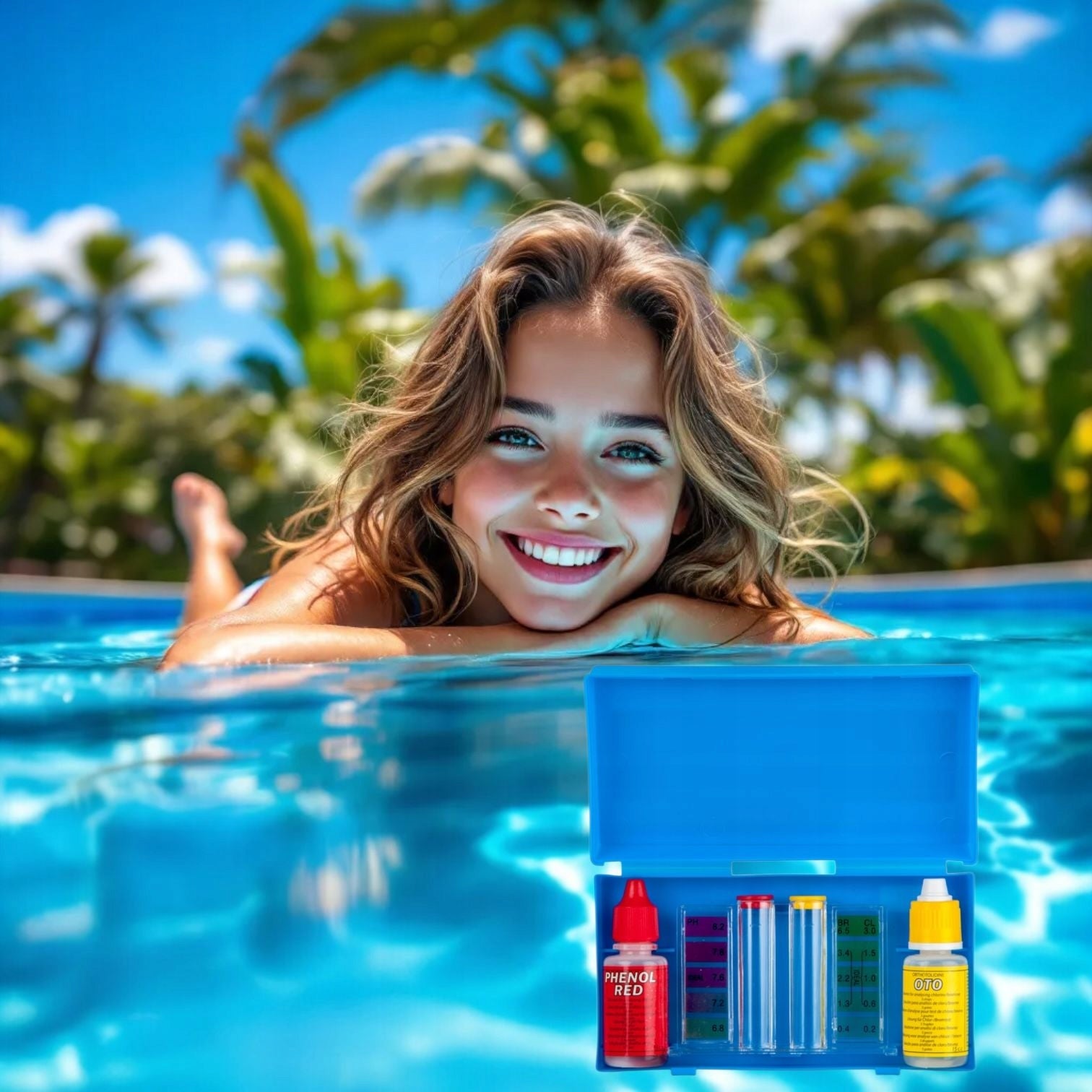 CHLORINE WATER DROPLET TESTER PH IN POOL METER FOR SWIMMING POOL JACUZZI SPA PL Packaging status original