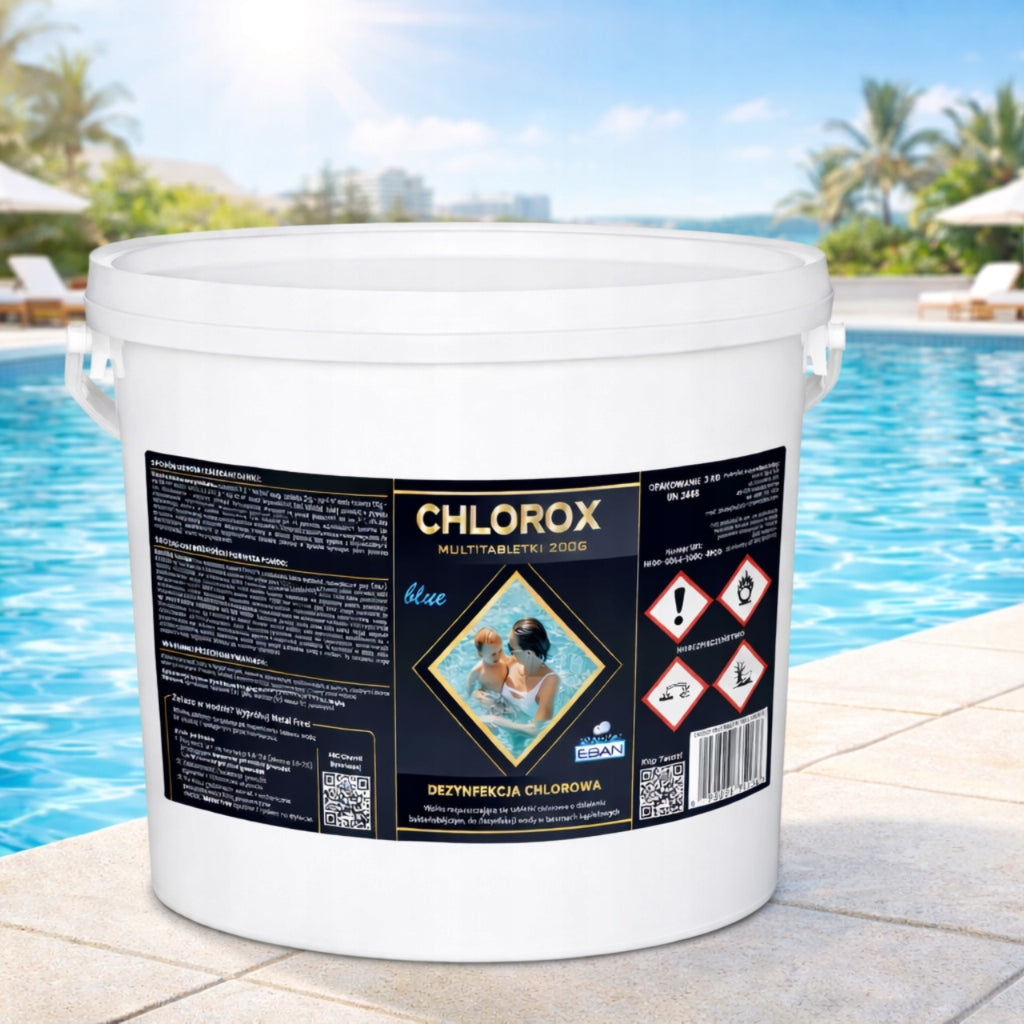 CHLOROX MULTITABLETS 200G BLUE 5KG CHLORINE TABLETS FOR SWIMMING POOL CHEMISTRY POOL Kind chlorine