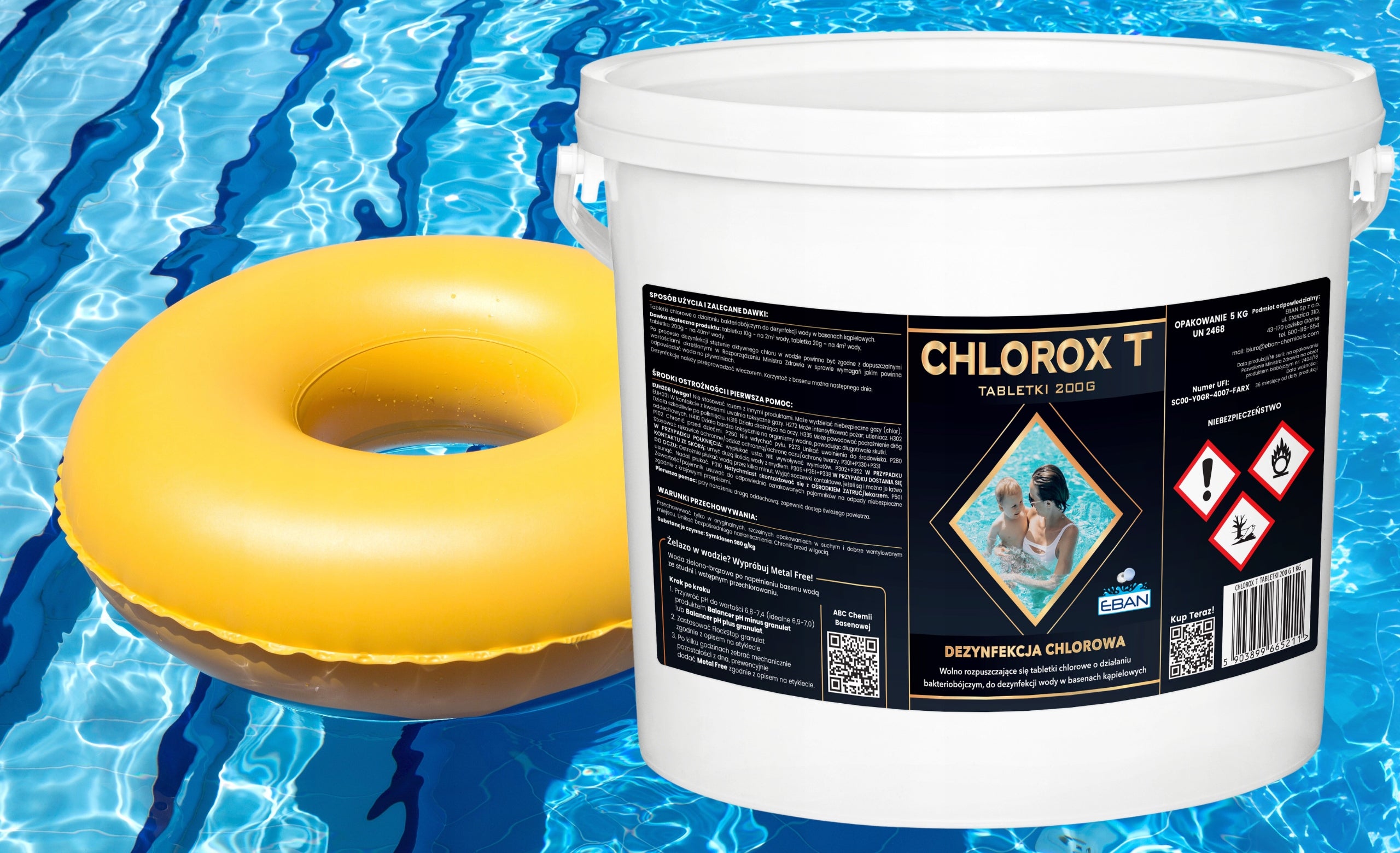 CHLOROX T TABLETS 200G 3KG POOL WATER DISINFECTION CHLORINE CHEMISTRY POOL Brand EBAN
