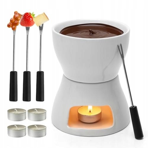CHOCOLATE FONDUE SET CERAMIC 400ML FOR COUPLE ROMANTIC DINNER Brand no brand
