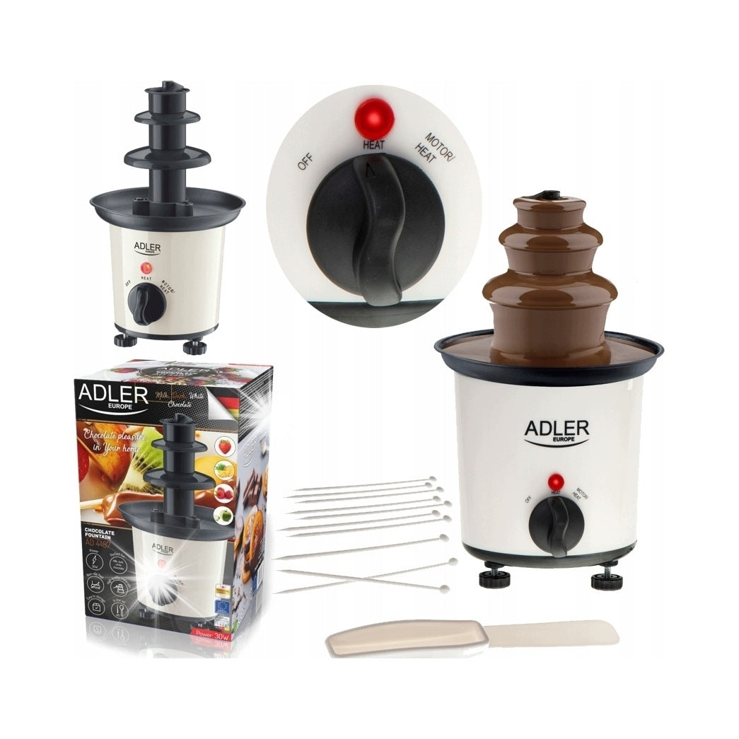CHOCOLATE FOUNTAIN 200ml Set Spoon and Sticks for Soaking Adler