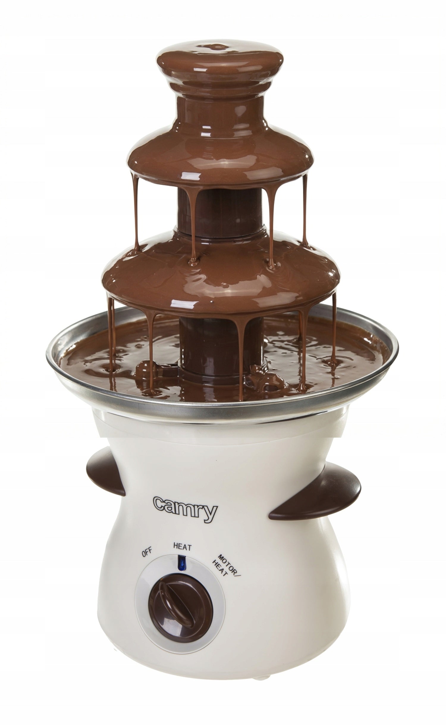 CHOCOLATE FOUNTAIN FONDUE CHOCOLATE HOMEMADE SET 190IN 3 LEVELS Packaging status original
